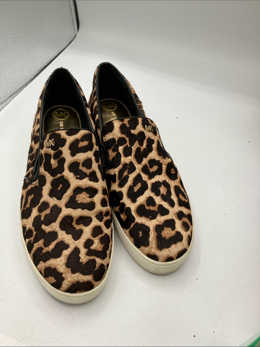 Michael Kors Leopard-Print Slip-On Sneakers in Brown and Black